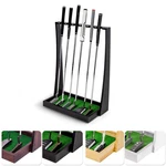 Premium Wooden Golf Putter Stand Floor Display Rack Holds 6 Club Equipment. Fixed Price $54.99.