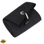 Tri-fold Golf Towel 16" X 24" Microfiber Fabric Waffle Pattern With .... Fixed Price $11.35.