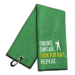Wuuckoo Swing Swear Look For Embroidered Green Golf Towel, Funny Large,. Fixed Price $22.99.