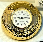 Vintage Sharp Golf Themed Desk Clock Paperweight And Pen Set, Iob.. Fixed Price $27.77.