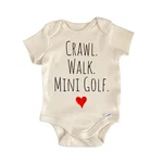 Crawl Walk Mini Golf Newborn Baby Onesie Bodysuit. Fixed Price $29.99.