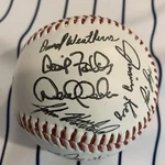 1996 New York Yankees Facsimile Team Signed World Champs Souvenir Baseball. Fixed Price $39.99.