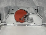 Cleveland Browns Nfl Silver Reflective Lasercut License Plate Wincraft. Fixed Price $35.00.