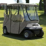 New Jef World Of Golf Ultimate Universal 2-SEAT Cart Enclosure Tan. Fixed Price $179.99.