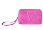 Valentino Beauty Pink Velvet Logo Large Cosmetic Pouch Makeup Bag New!authentic. Fixed Price $35.00.