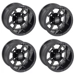 Golf Cart Gtw 10X7 Black Storm Trooper Wheels 3:4 Offset 4/4. Fixed Price $388.95.