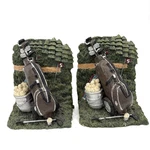 Golfing Bookends Clubs Bag Bucket Of Balls Irons 6 X4.5X5X3 Heavy Resin Vtg. Fixed Price $23.40.
