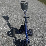Tour Trek 3-WHEEL Push/pull Golf Cart Collapsible Folding Frame Blue Used. Fixed Price $68.00.