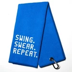 Dyjybmy Swing Swear Repeat Golf Towel With 15.7 X 23.6 Inches, BLUE01. Fixed Price $23.99.