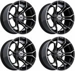 Gtw Spyder 14 Inch Machined/black Aluminum Golf Cart Wheel 3:4 Offset. Fixed Price $403.95.