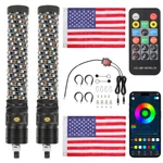 For Club Ez Golf Cart 2PCS Fat 3FT Rgb Led Whip Lights Antenna Flag. Fixed Price $139.05.