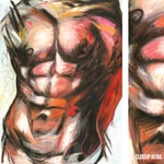 35W"X47H" Male Torso By Anthony Marco Subject: Nudes Sculpture Choices Of Canvas. Fixed Price $319.00.