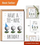 Unique Tee-rific Golfer Card Perfect Birthday Greeting For Sports Fans. Fixed Price $6.64.