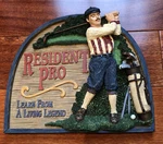 Resident Pro "learn From Living Legend" Golf Wall Hanging - 1994 Figi Graphics. Fixed Price $11.95.