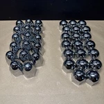 Chrome Lug Nut Covers Possibly For Fire Engine 17 Pointy 20 Round China. Fixed Price $39.00.