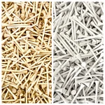 2.75" Long Premium Bamboo Golf Tees (choose Color & Quantity). Fixed Price $31.99.
