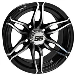 Wheel Rhox RX377, Machined Black, 12X7 ET-25 Golf Carts; TIR-RX377. Fixed Price $109.20.