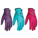 Golf Glove Ladies Medium 3 Pack Multi Color Left Hand Callaway Opti Worn. Fixed Price $89.99.