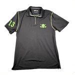 Tattoo Golf Polo Shirt Men's Large Performance 1/4 Zip Black Skulls Lucky 13. Fixed Price $32.87.