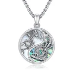 Dragon And Phoenix Necklace - S925 Sterling Silver Yin Yang Pendant An.... Fixed Price $80.13.