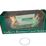 New Golfer's Men's Desk Business Card Holder Perfect Solutions Hand Painted Fun!. Fixed Price $11.79.