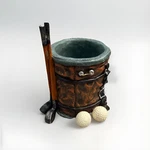 Limited Edition Golf Bag Pen Holder Desk Decor Nostalgic Collection No. 4297. Fixed Price $8.90.