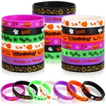 Junebrushs 42PCS Halloween Party Favors Silicone Bracelets Rubber Multicolor. Fixed Price $14.69.