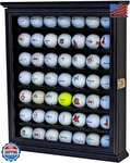 Displaygifts 49 Golf Ball Case Wall Mount Black Wood Frame Holder. Fixed Price $86.99.