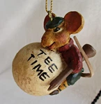 Vintage Kurt S. Adler Tee Time Mouse W/ Ball Christmas Ornament Golfer. Fixed Price $8.99.
