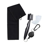Tao Cicada Golf Towels, And Brush Set, With Small, Black. Fixed Price $15.90.