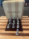 Crest & Foster Pewter Golf Tic Tac Toe Game, Cherry Wood Board, Open Box. Fixed Price $19.00.
