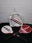 Vintage Wilson Set - T2000 & T3000 Both W/ Covers And Retro Carrying Bag. Fixed Price $35.00.