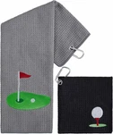 Embroidered Golf Set Custom For Bags & Putting Green Gray. Fixed Price $26.99.