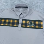 Tattoo Golf Polo Shirt Mens 2XL Gray Plaid Clubhouse Performance Procool Skull. Fixed Price $22.99.