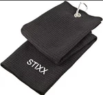 Stixx Tri-fold Microfiber Golf Towel. Light Weight & Quick Drying. Best Black. Fixed Price $14.98.