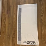 Peter Millar 22 X 44 Golf Tour Caddy Towel In White W/blue Stripes New - No Bag.. Fixed Price $28.00.