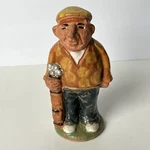 Vintage Enesco Figurine 1976 Scottish Golfer Ceramic Clay Pottery. Fixed Price $24.95.