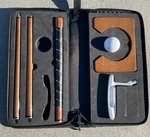 Portable Indoor Golf Putting Cup Set With Putter, Balls, Wooden Target & Case. Fixed Price $24.95.