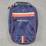 Bmw Golfsport Shoe Bag Navy Blue Orange White Zip Pocket. Fixed Price $34.99.