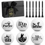 6 Pack Golf Balls Gifts For Dad With Tees Fathers Funny Birthday Set. Fixed Price $31.37.