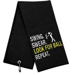 Artpreti Funny 23.62"L X 15.75"W, Black-swing Swear Look For Ball Repeat. Fixed Price $21.82.