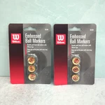 2X Wilson Embossed Ball Markers W384 Gold Finish Logo (3 Per Pack). Fixed Price $8.95.