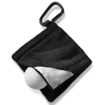 Amphibian Golf Towel, Dual Sided For Cleaning Balls, Ring Clip, Black. Fixed Price $25.98.