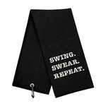 Botogift Funny Golf Towel, Swear 16"X 24", Black-swing Repeat. Fixed Price $27.99.