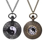 Mens Vintage Yin Yang Taiji Design Analog Quartz Pocket Watch Pendant Necklace. Fixed Price $11.99.