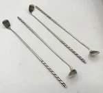 1940S Sterling Solid Silver Mexico Golf Club Set Cocktail 8" Stirrers 73 Grams. Fixed Price $195.00.