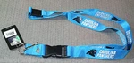 Nfl Carolina Panthers Lt. Blue Lanyard Detachable Keyring 23"X3/4" Aminco. Fixed Price $9.49.