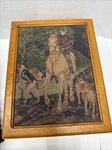 Lemcke Woods Keepsake Box Tapestry Hinged Lid - Fox Hunt Design On. Fixed Price $40.00.