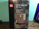 Wilson 34 Golf Ball Display Case With Quartz Clock 2001 W625 Cherry Finish. Fixed Price $99.97.