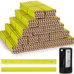 Honoson 200 Flat Carpenter Pencils With Printed Ruler & Sharpeners Woodworking. Fixed Price $47.98.